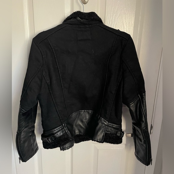 BlankNYC Black Faux Fur Biker Jacket - Picture 2 of 4